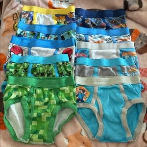 Minecraft and Hot wheels boys underwear